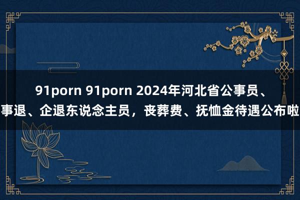91porn 91porn 2024年河北省公事员、事退、企退东说念主员，丧葬费、抚恤金待遇公布啦